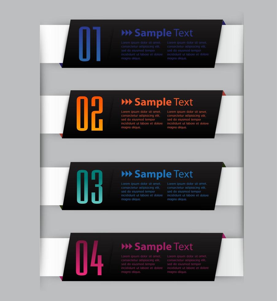 Colorful 4-step Infographic vector