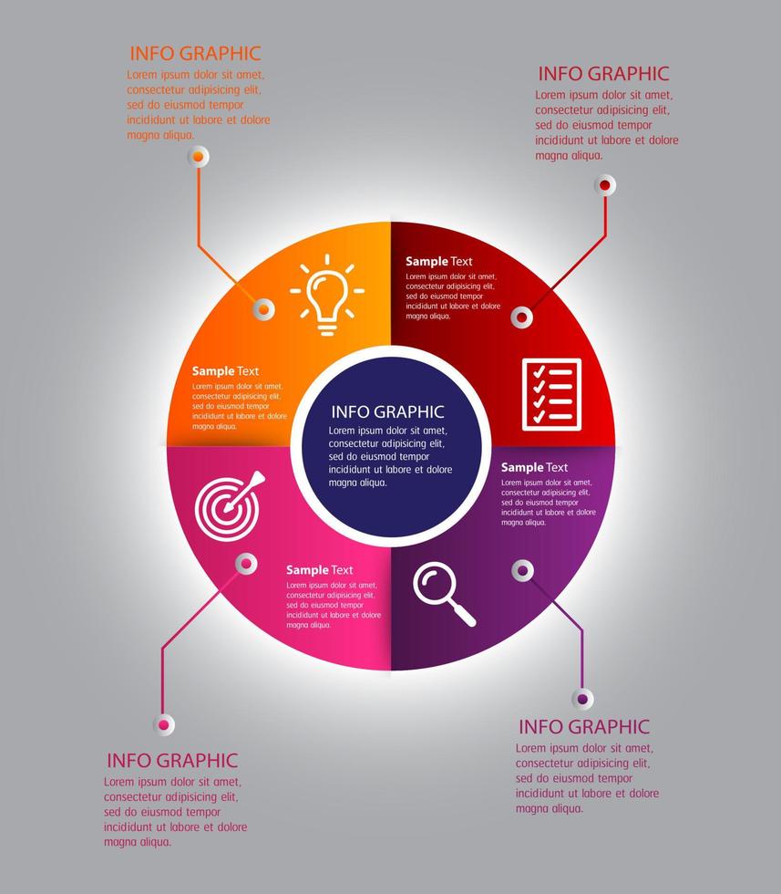 Colorful 4-step Infographic vector