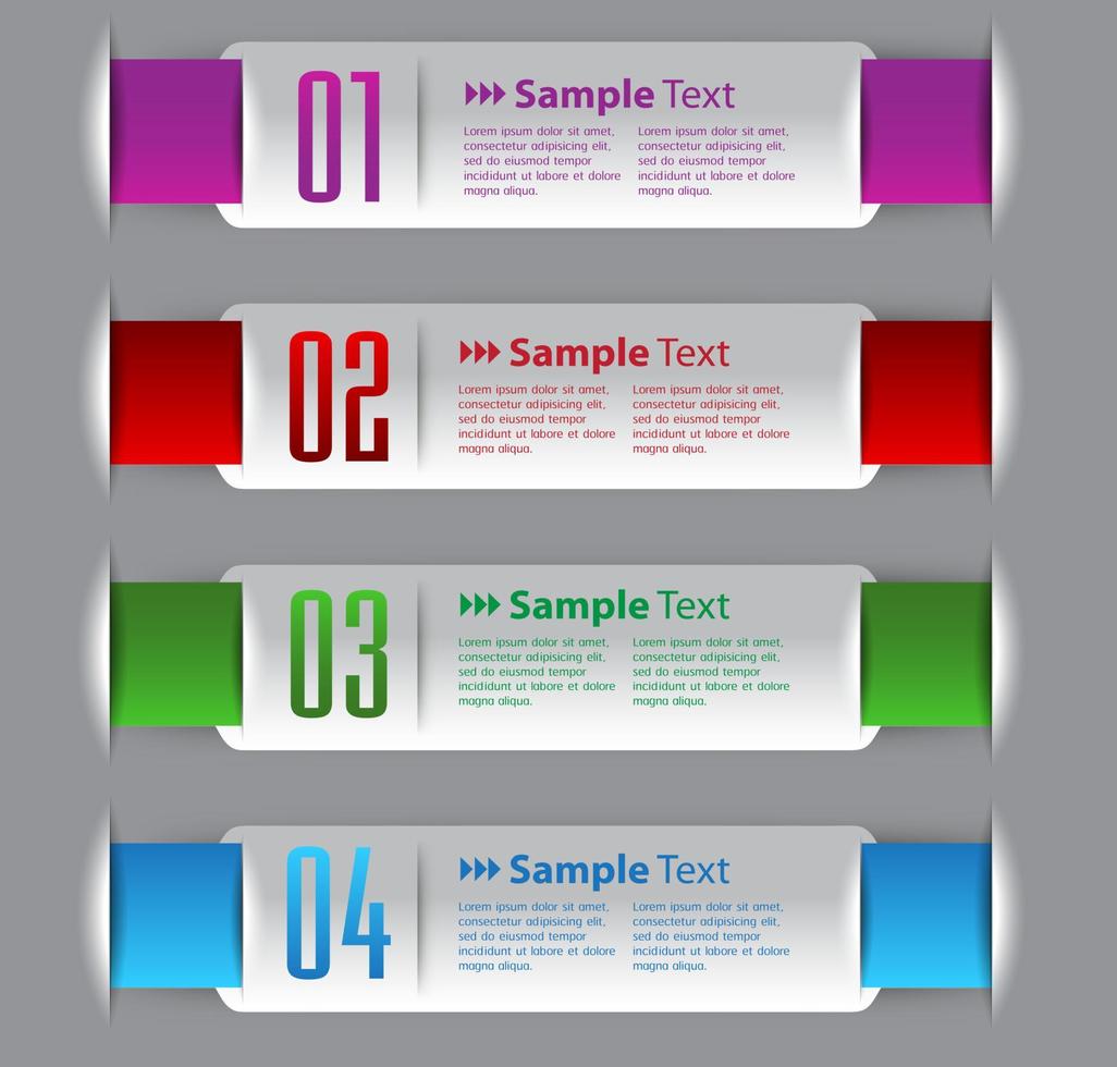 colorida infografía de 4 pasos vector