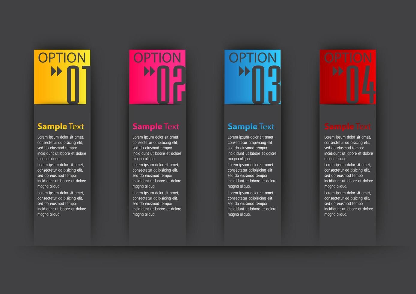 Colorful 4-step Infographic vector