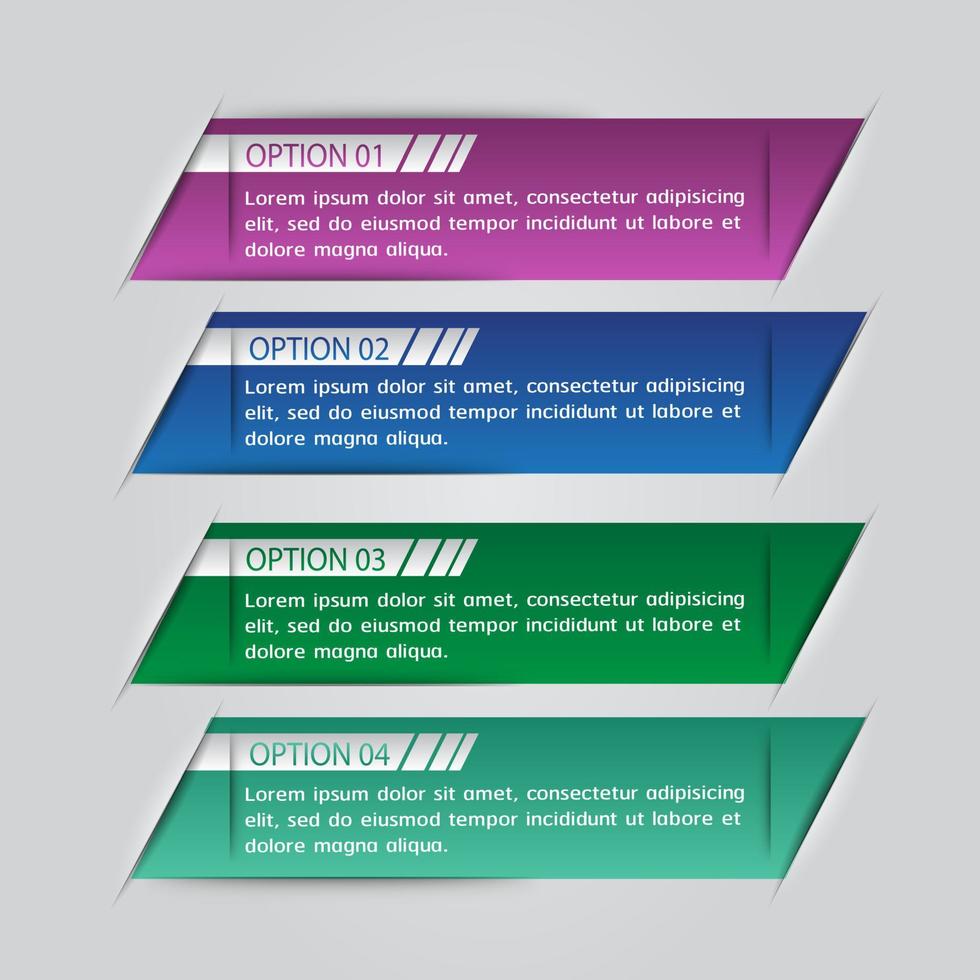 Colorful 4-step Infographic vector