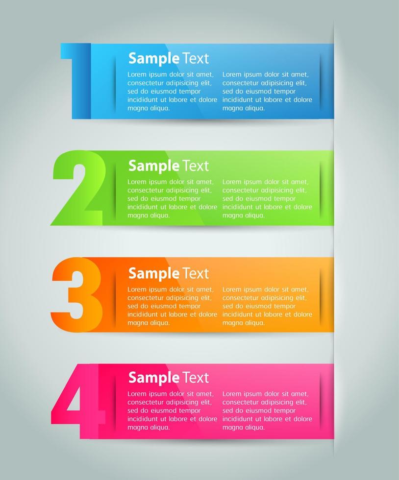 colorida infografía de 4 pasos vector