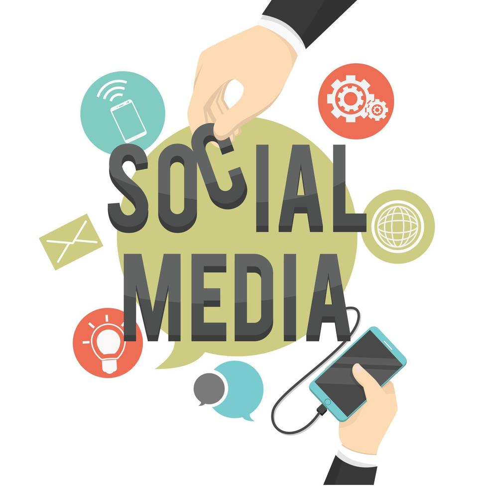 business social media design on white background vector
