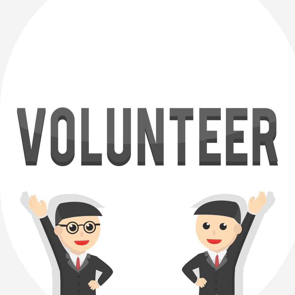 business volunteer character on white background vector