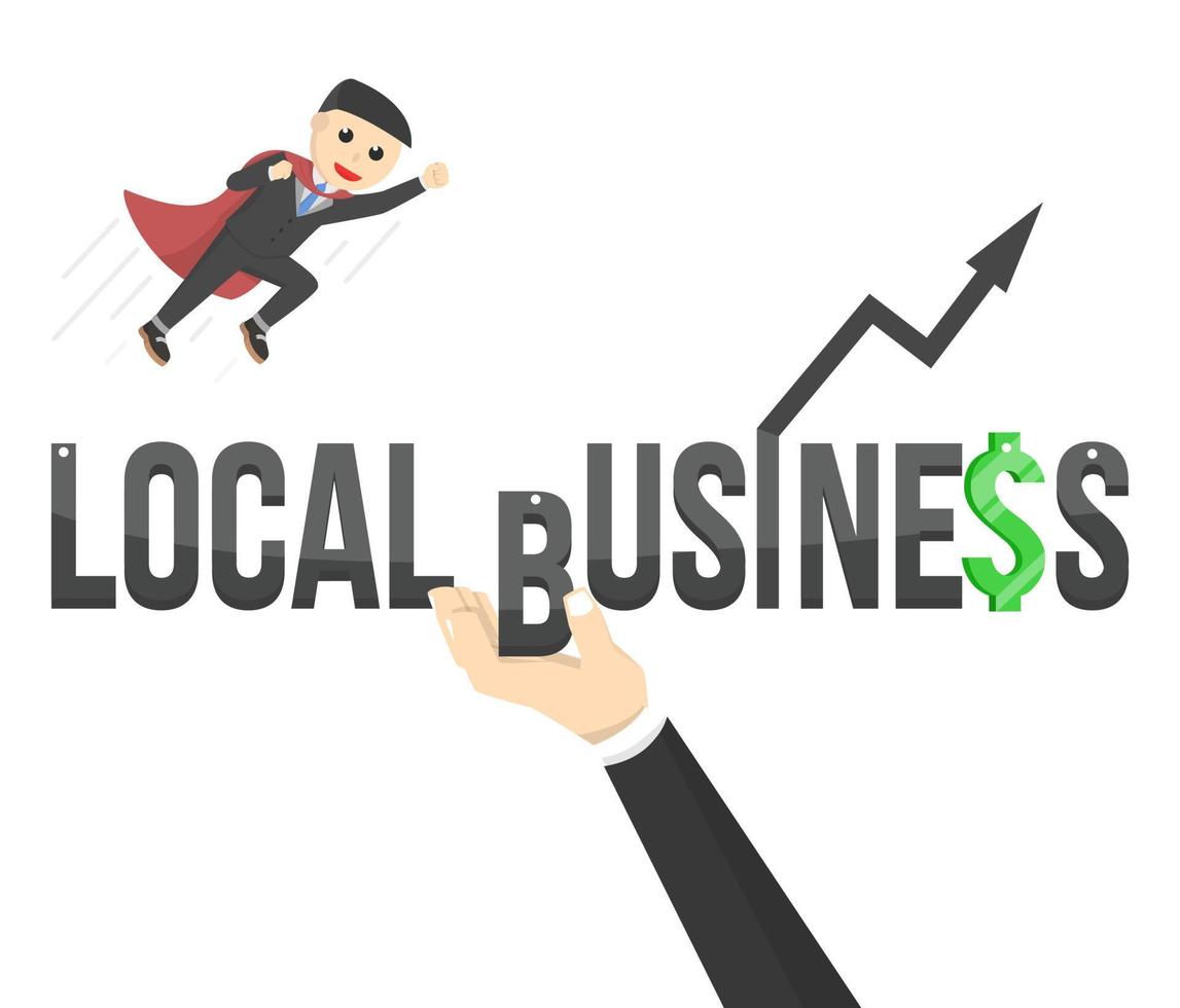 local business character on white background vector