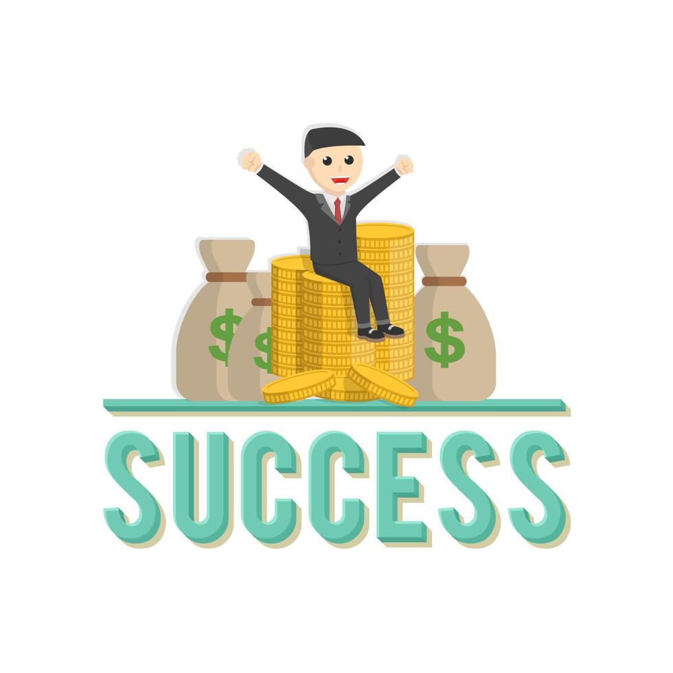 business success design character on white background vector