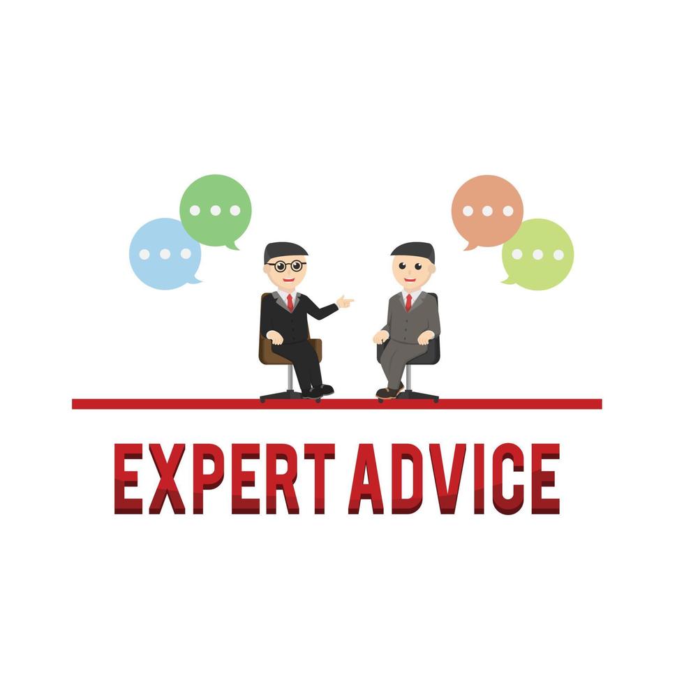 business expert advice design character on white background vector
