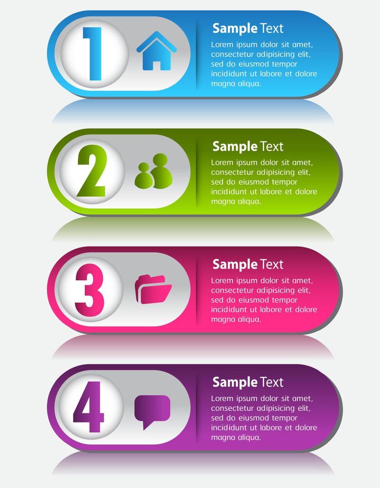 Colorful 4-step Infographic vector