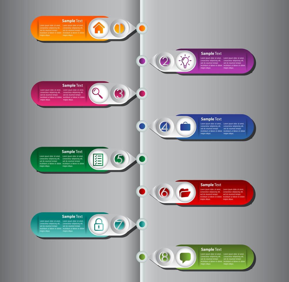 colorida infografía moderna vector