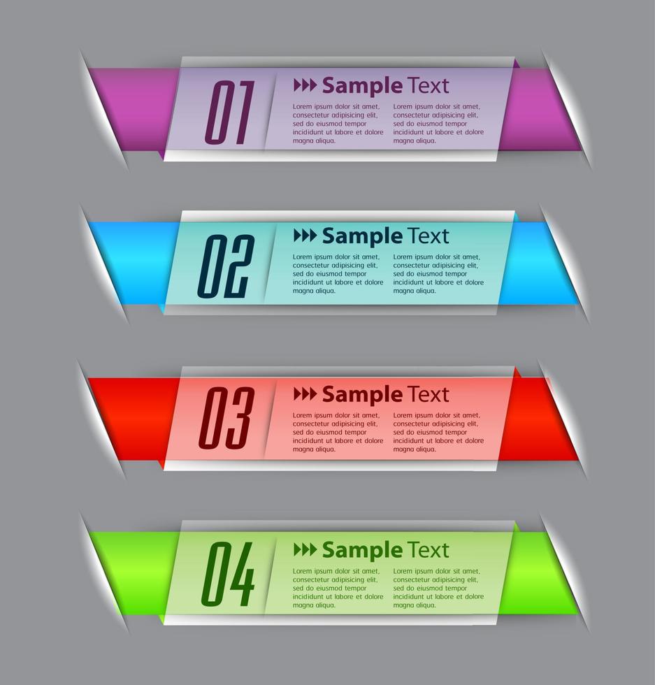 Colorful 4-step Infographic vector
