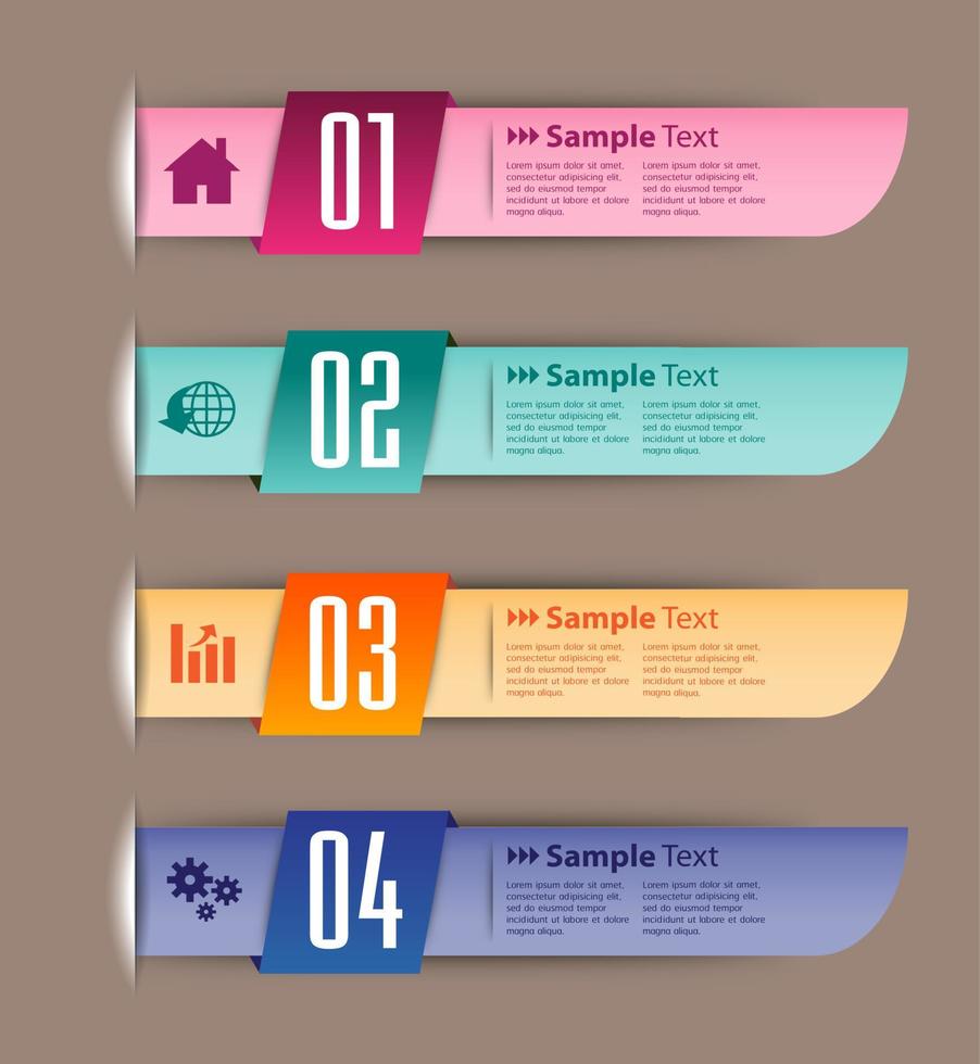 Colorful 4-step Infographic vector