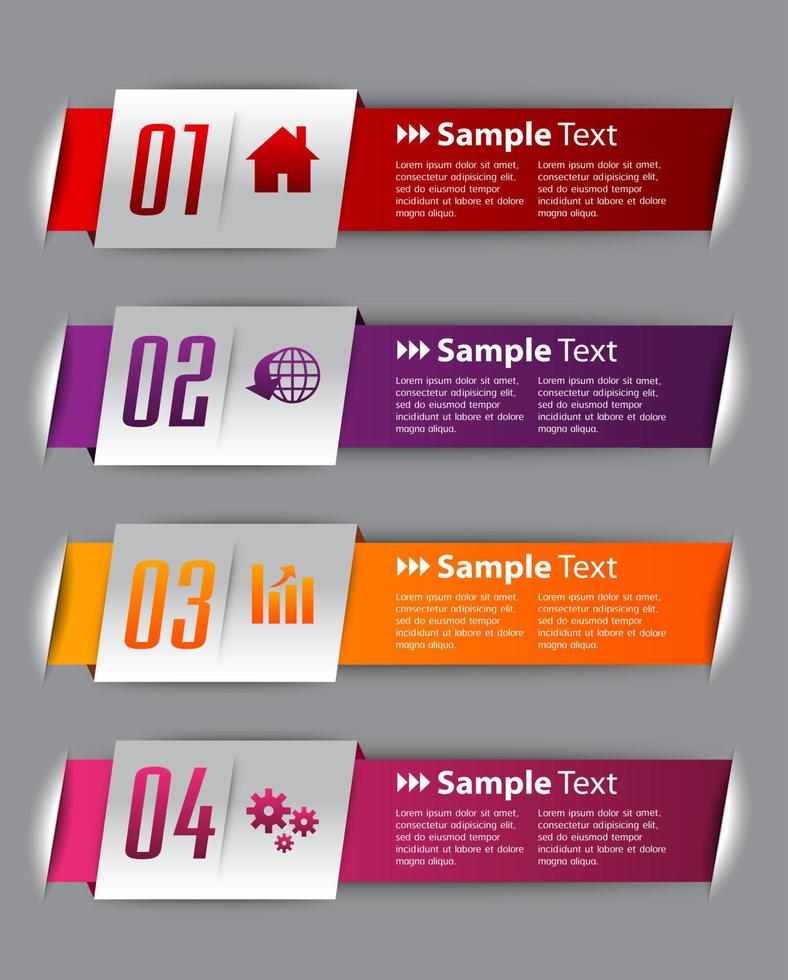 Colorful 4-step Infographic vector