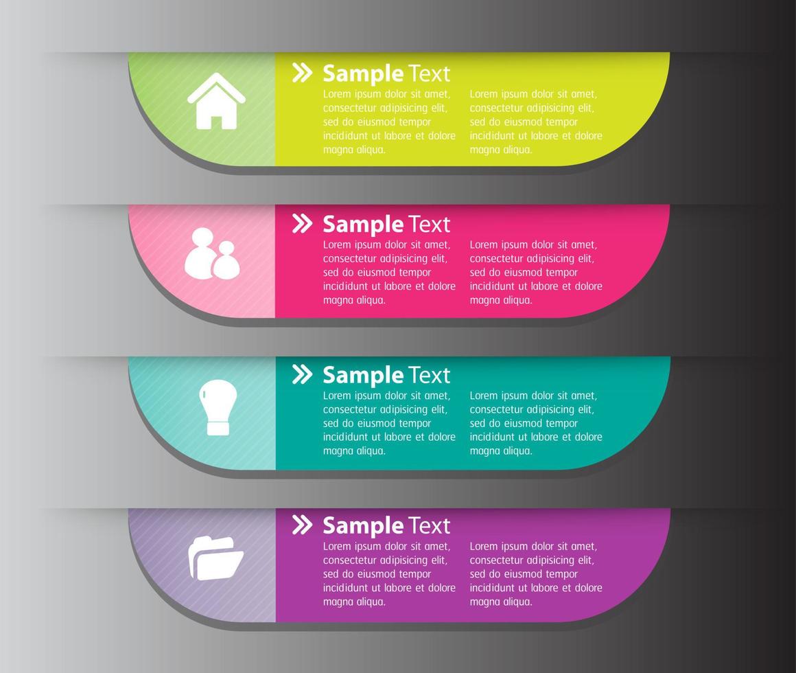 Colorful 4-step Infographic vector