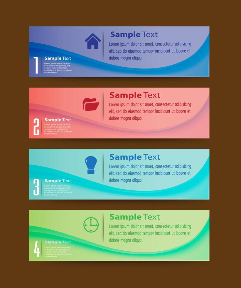 colorida infografía de 4 pasos vector