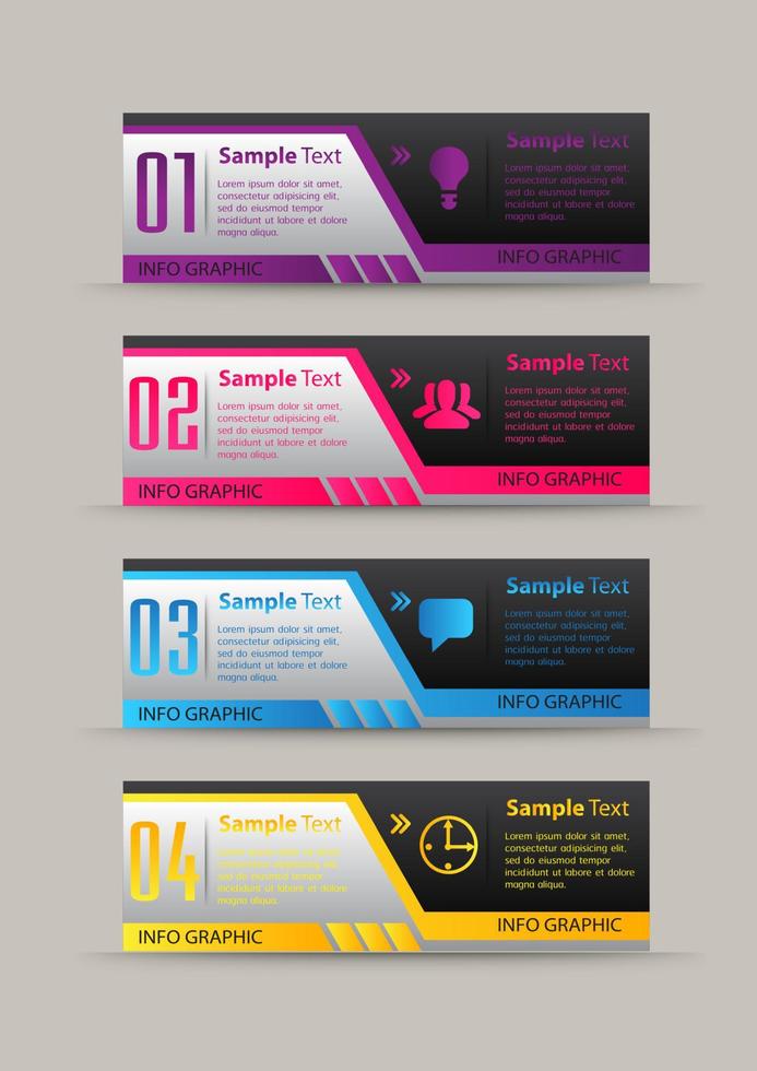Colorful 4-step Infographic vector