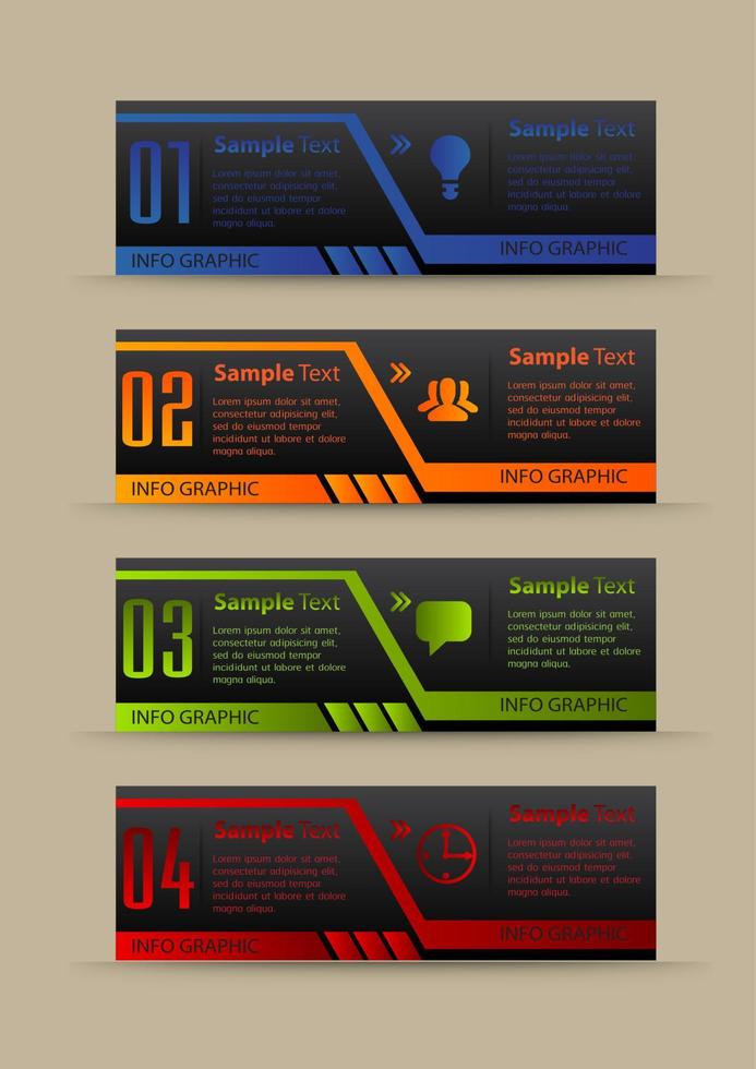 Colorful 4-step Infographic vector