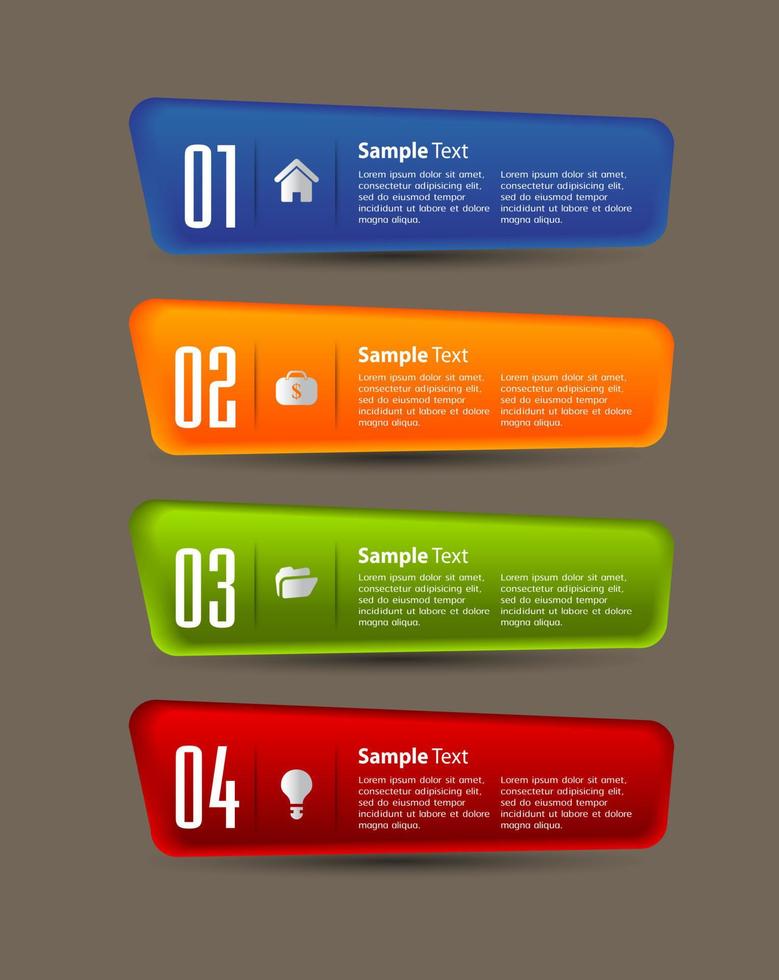 Colorful 4-step Infographic vector