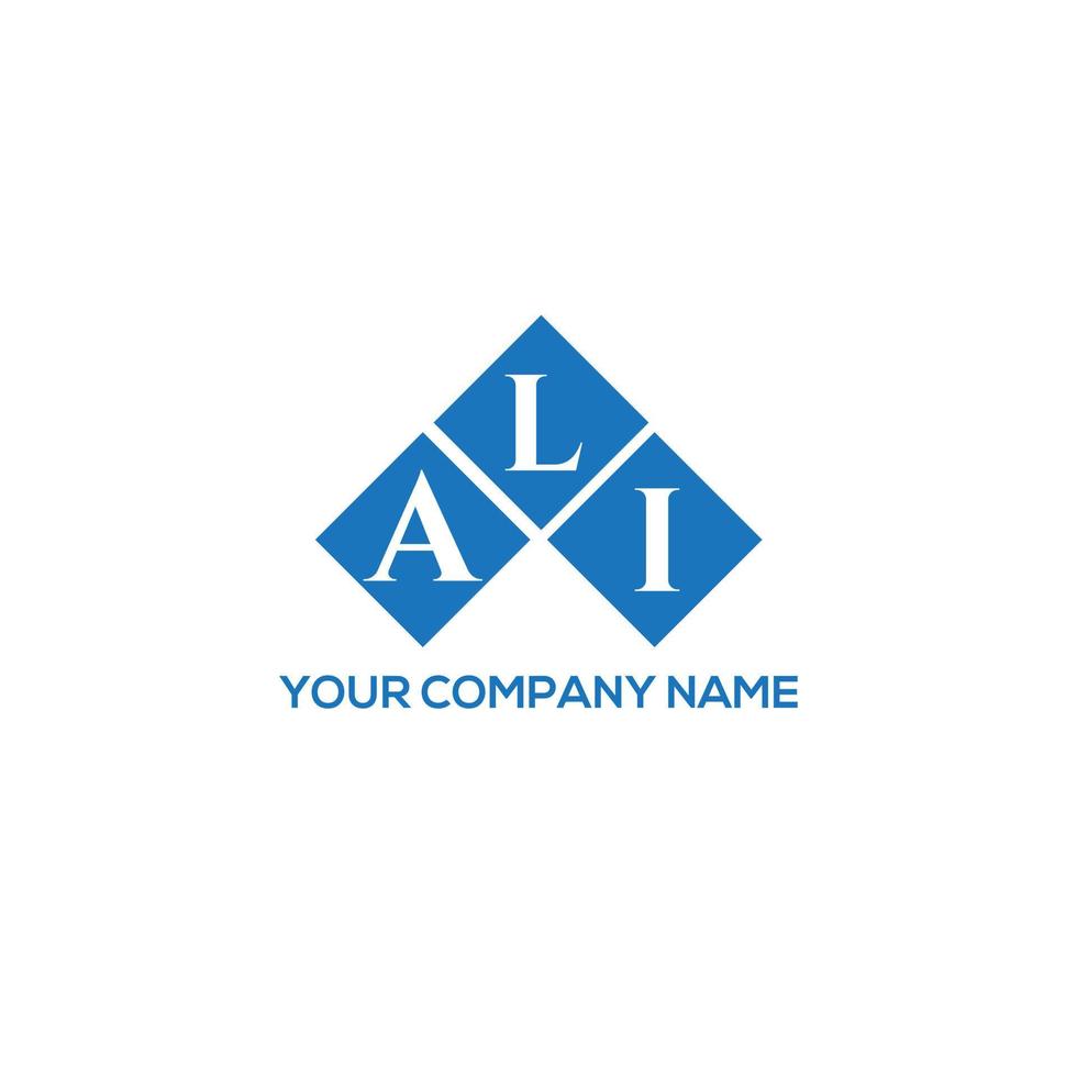 ALI letter logo design on WHITE background. ALI creative initials letter logo concept. ALI letter design. vector