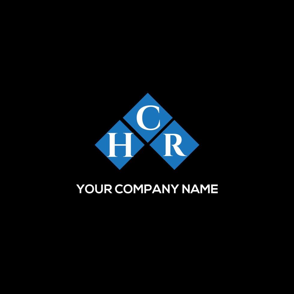 HCR letter logo design on BLACK background. HCR creative initials letter logo concept. HCR letter design. vector