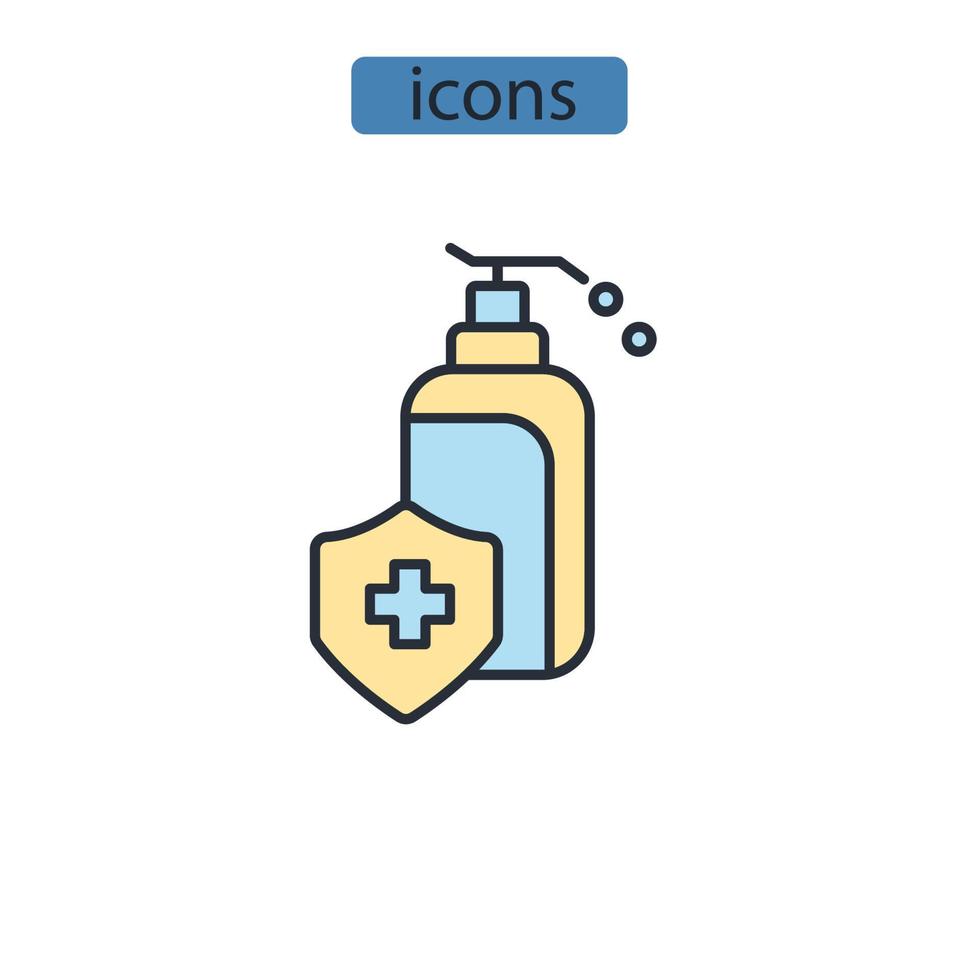 antiseptic icons  symbol vector elements for infographic web