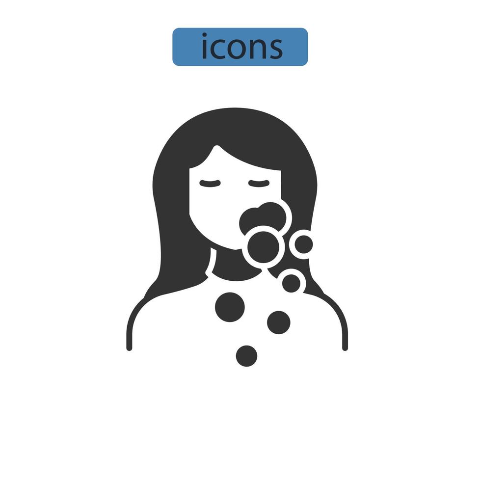 iconos de limpiador facial símbolo elementos vectoriales para web infográfico vector