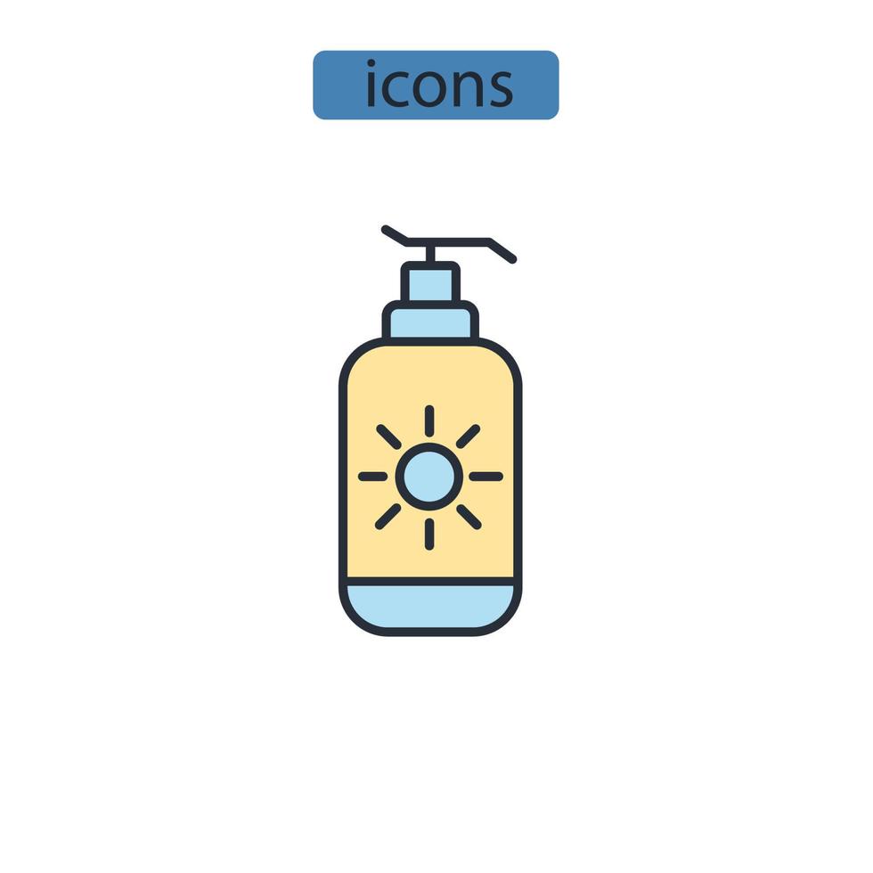 body moisturizer icons  symbol vector elements for infographic web