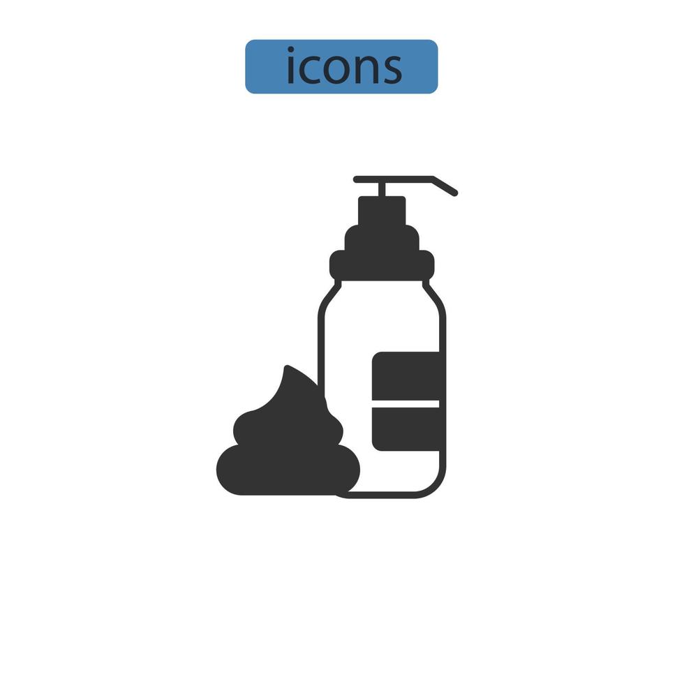 iconos de crema de afeitar símbolo elementos vectoriales para web infográfico vector