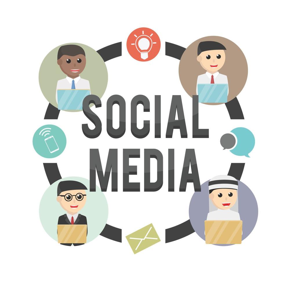 business social media design on white background vector