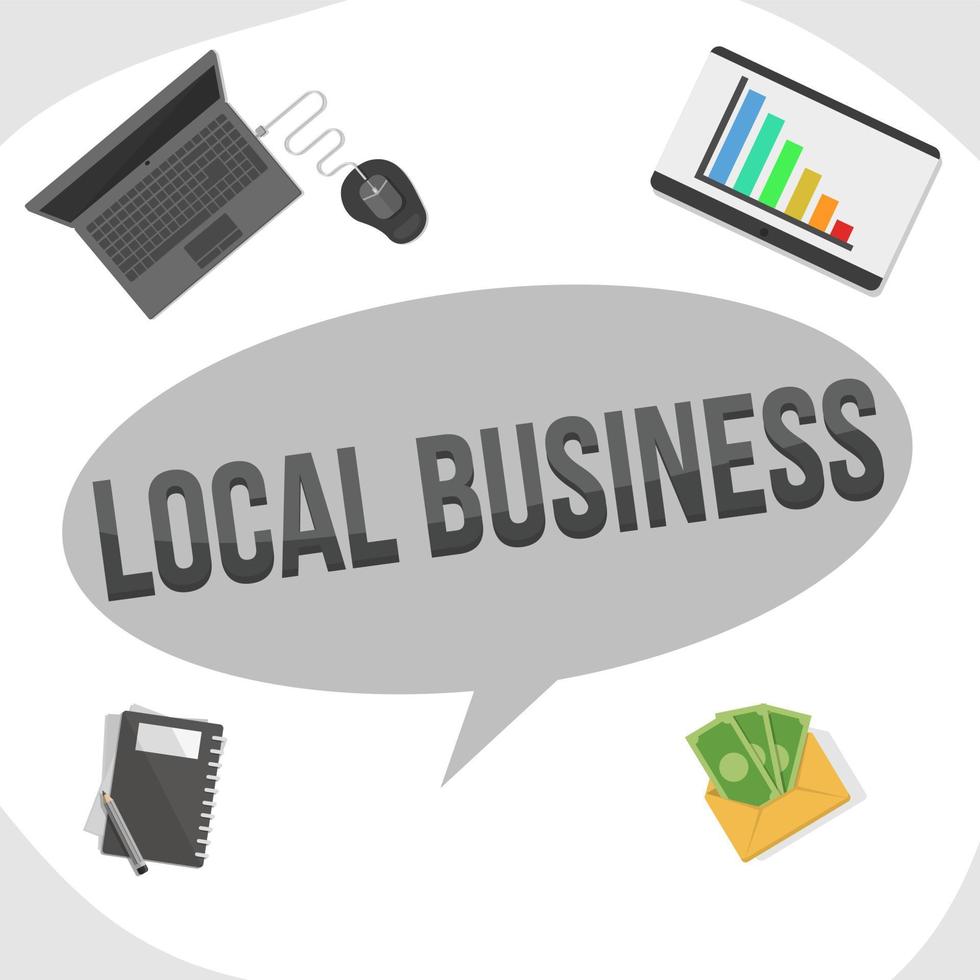 local business character on white background vector