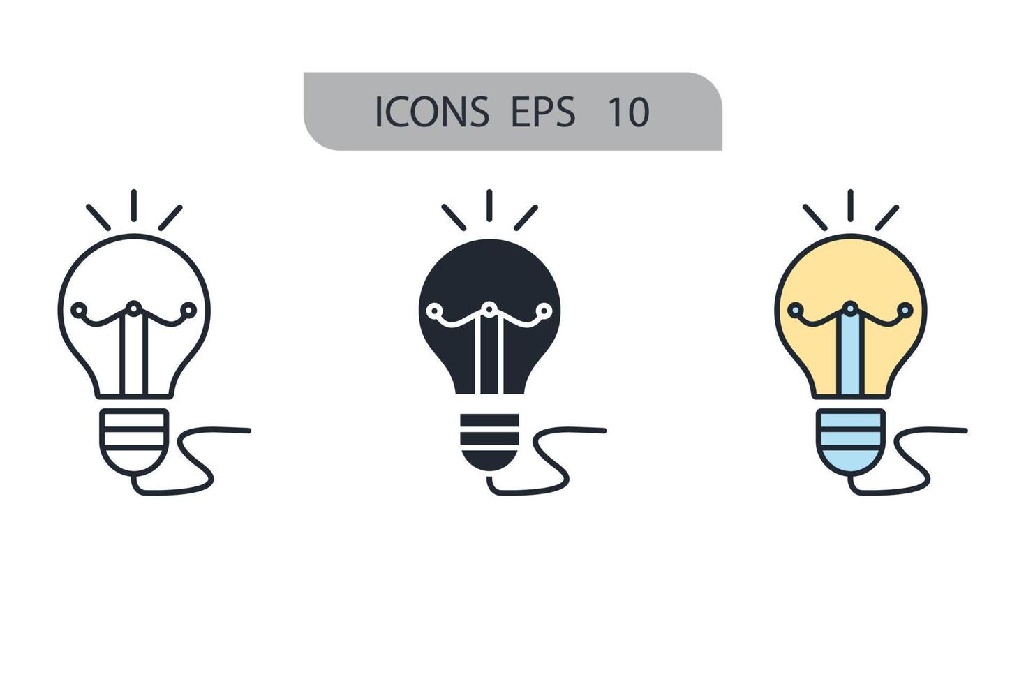 creativity icons symbol vector elements for infographic web