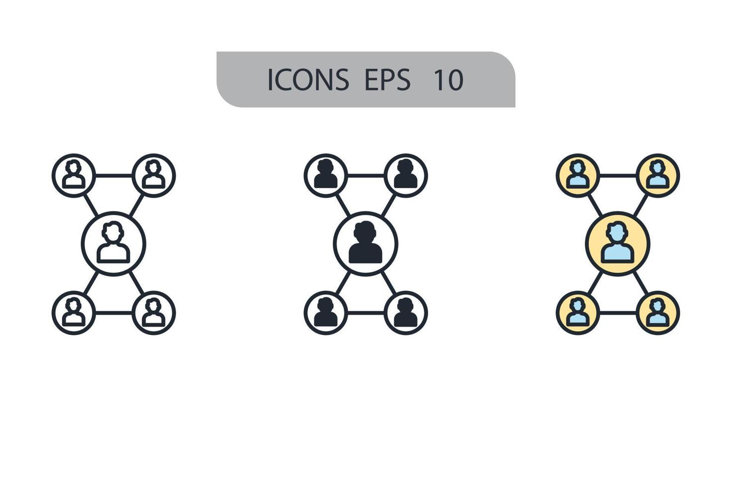 connection icons symbol vector elements for infographic web