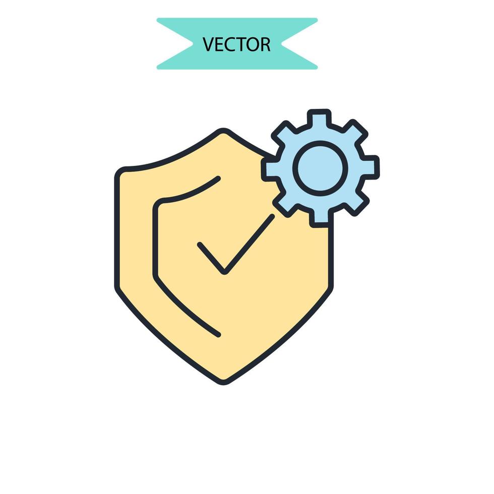 iconos de integridad símbolo elementos vectoriales para web infográfico vector