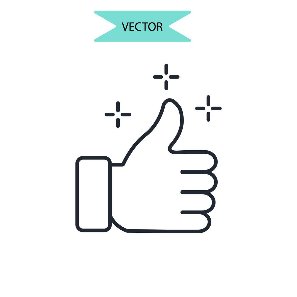 elementos de vector de símbolo de iconos de motivación para web de infografía