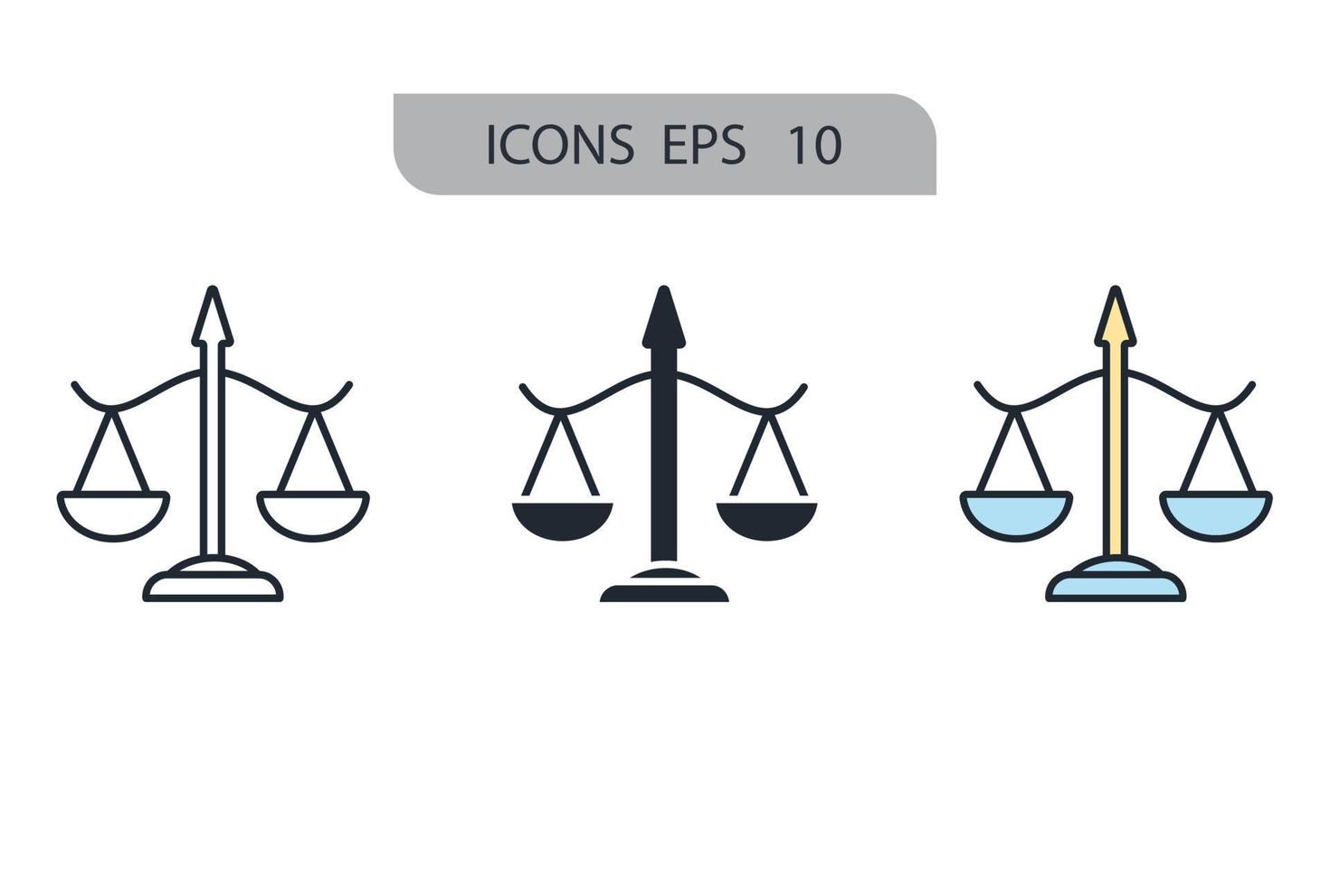 elementos de vector de símbolo de iconos de equilibrio para web de infografía