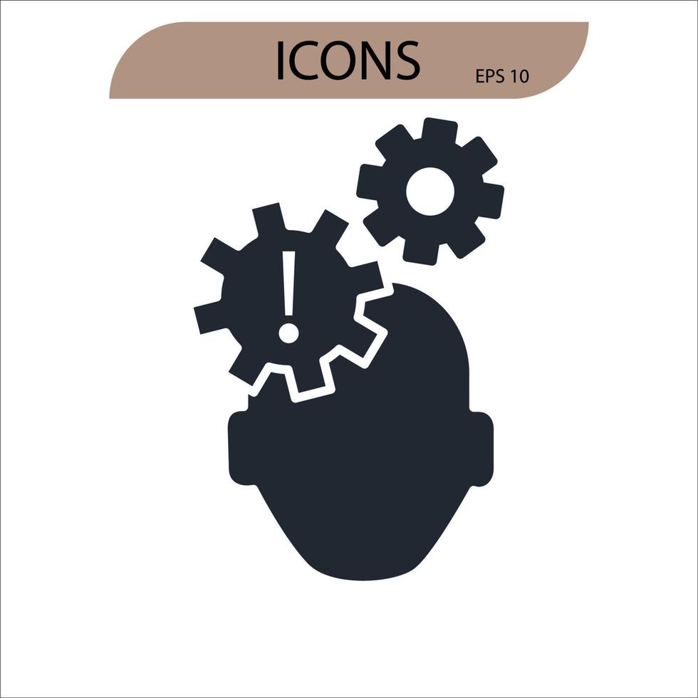 attention icons symbol vector elements for infographic web