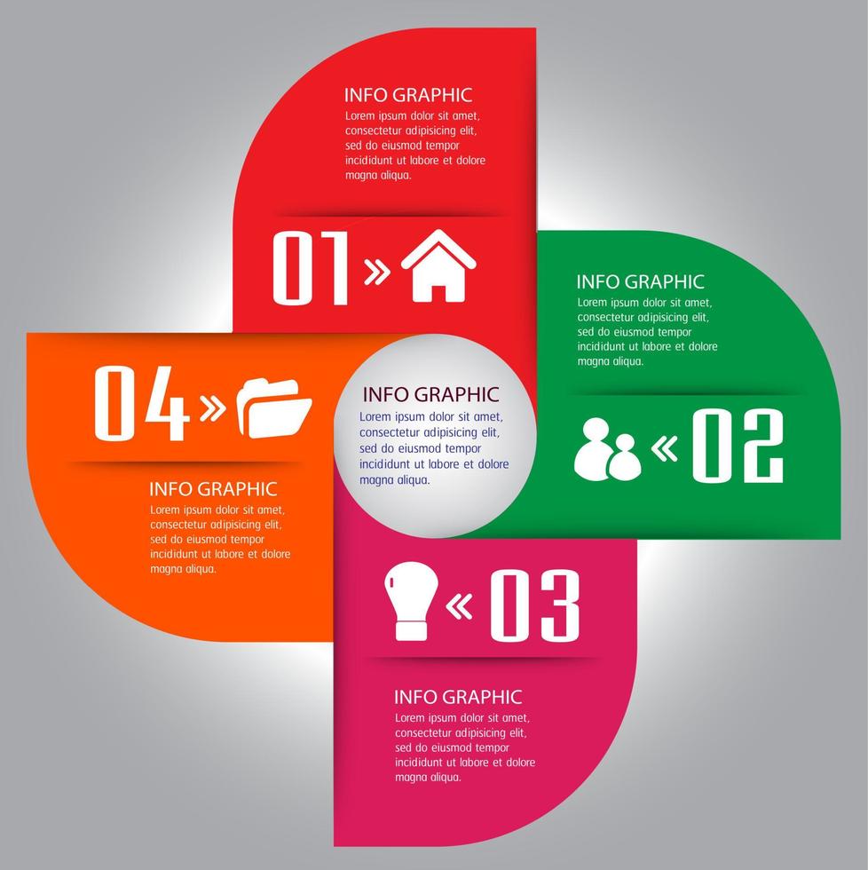 Colorful 4-step Infographic vector