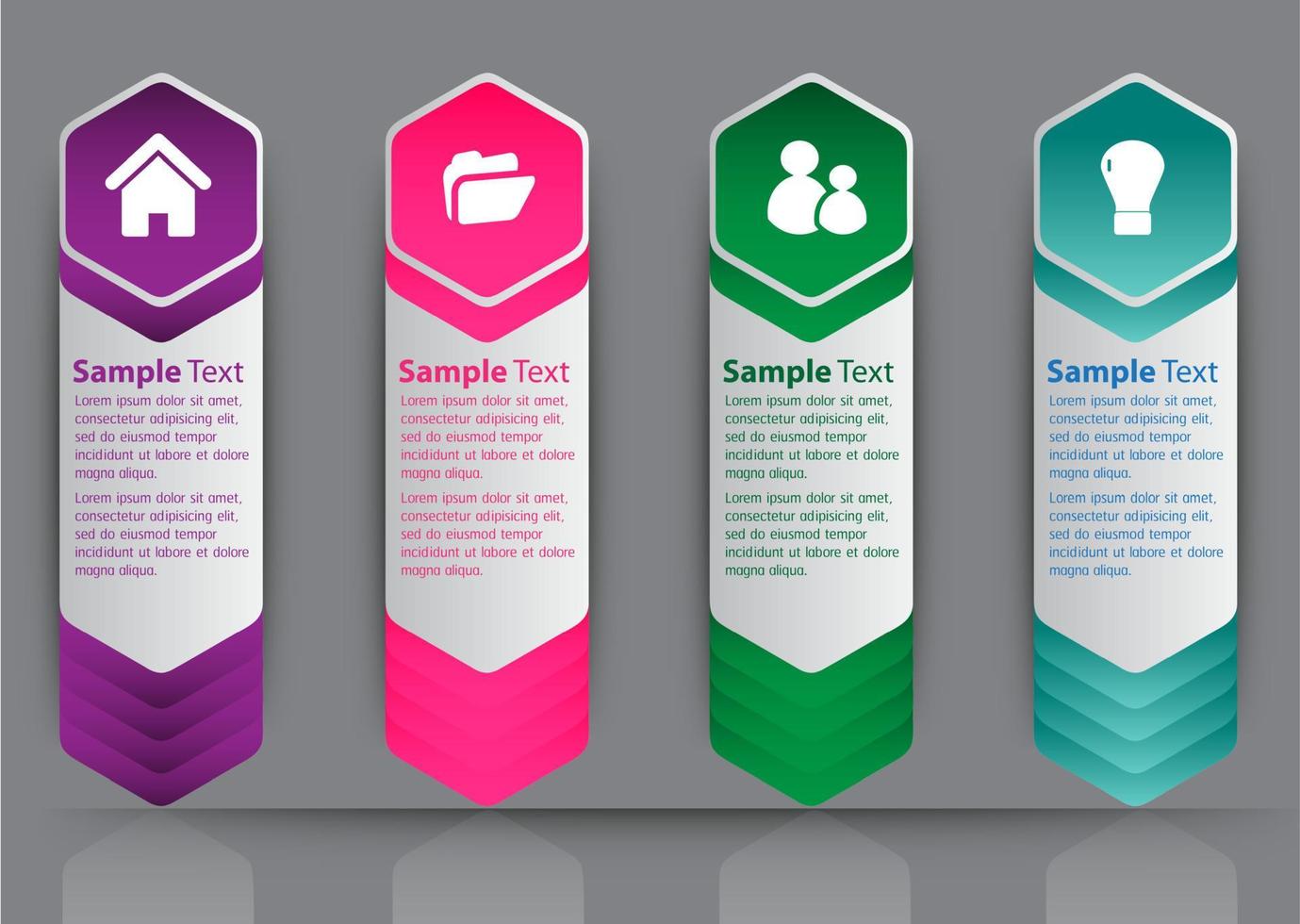 Colorful 4-step Infographic vector