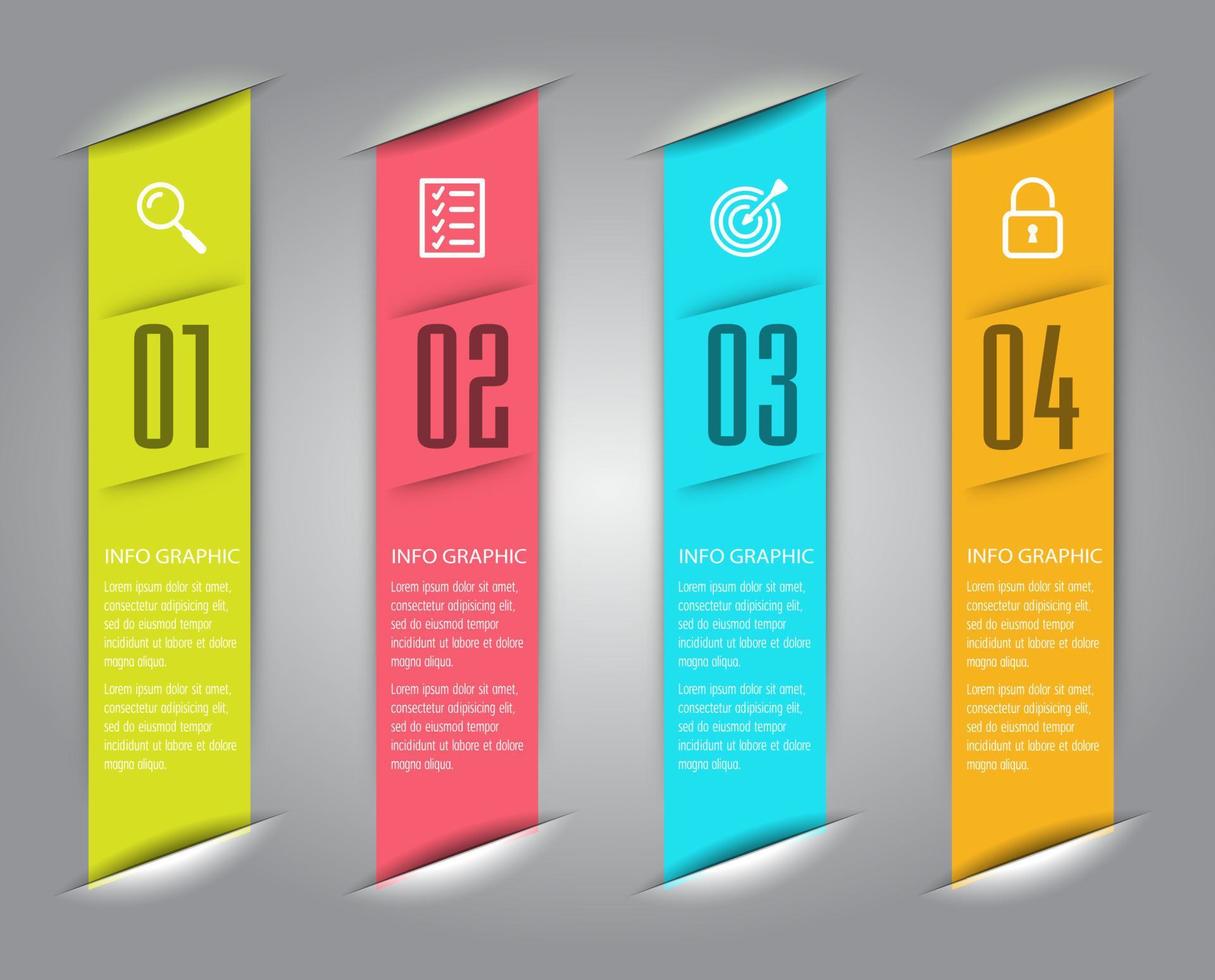 Colorful 4-step Infographic vector