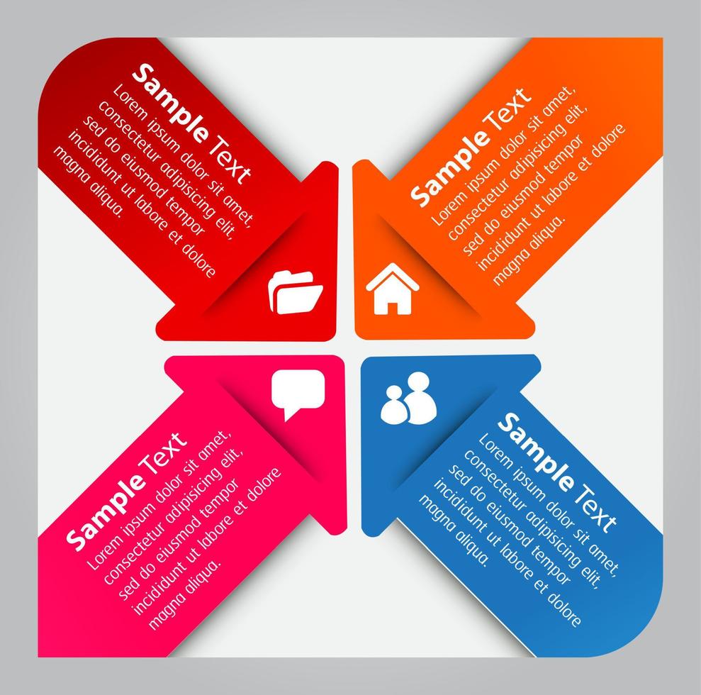 Colorful 4-step Infographic vector