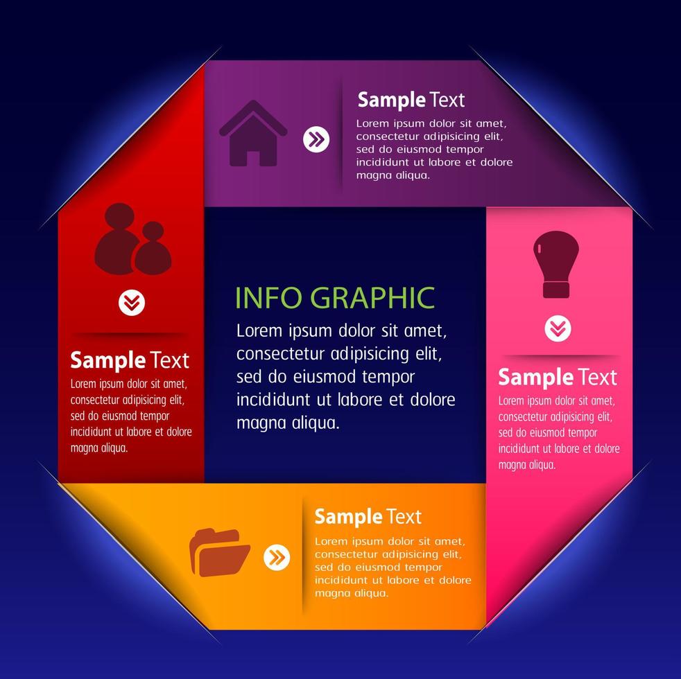 Colorful 4-step Infographic vector
