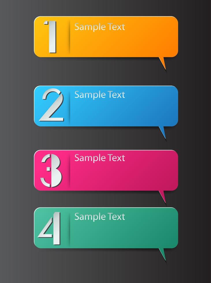 colorida infografía de 4 pasos vector