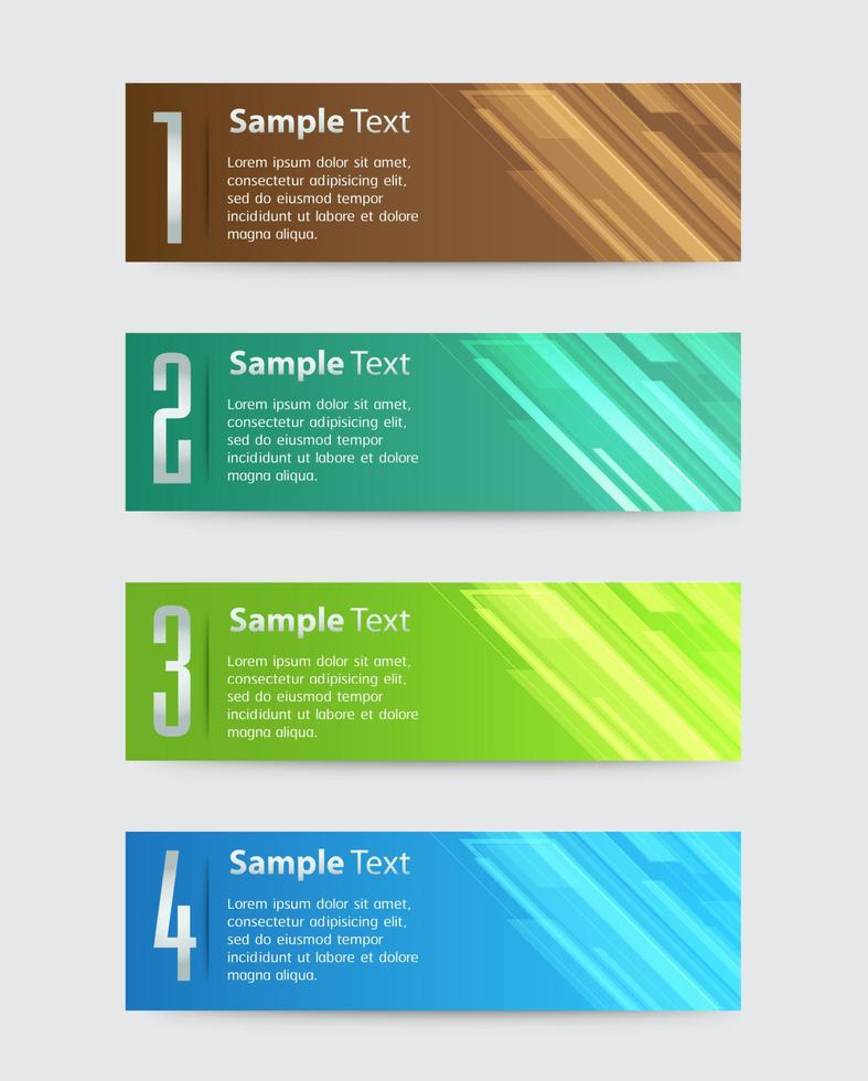 Colorful 4-step Infographic vector