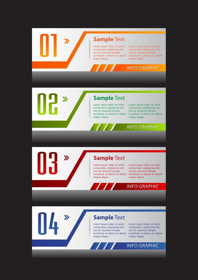 Colorful 4-step Infographic vector