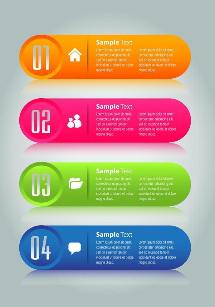 Colorful 4-step Infographic vector