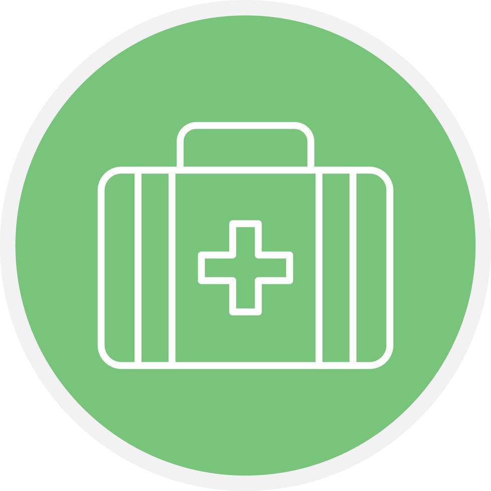 First Aid Kit Line Circle vector