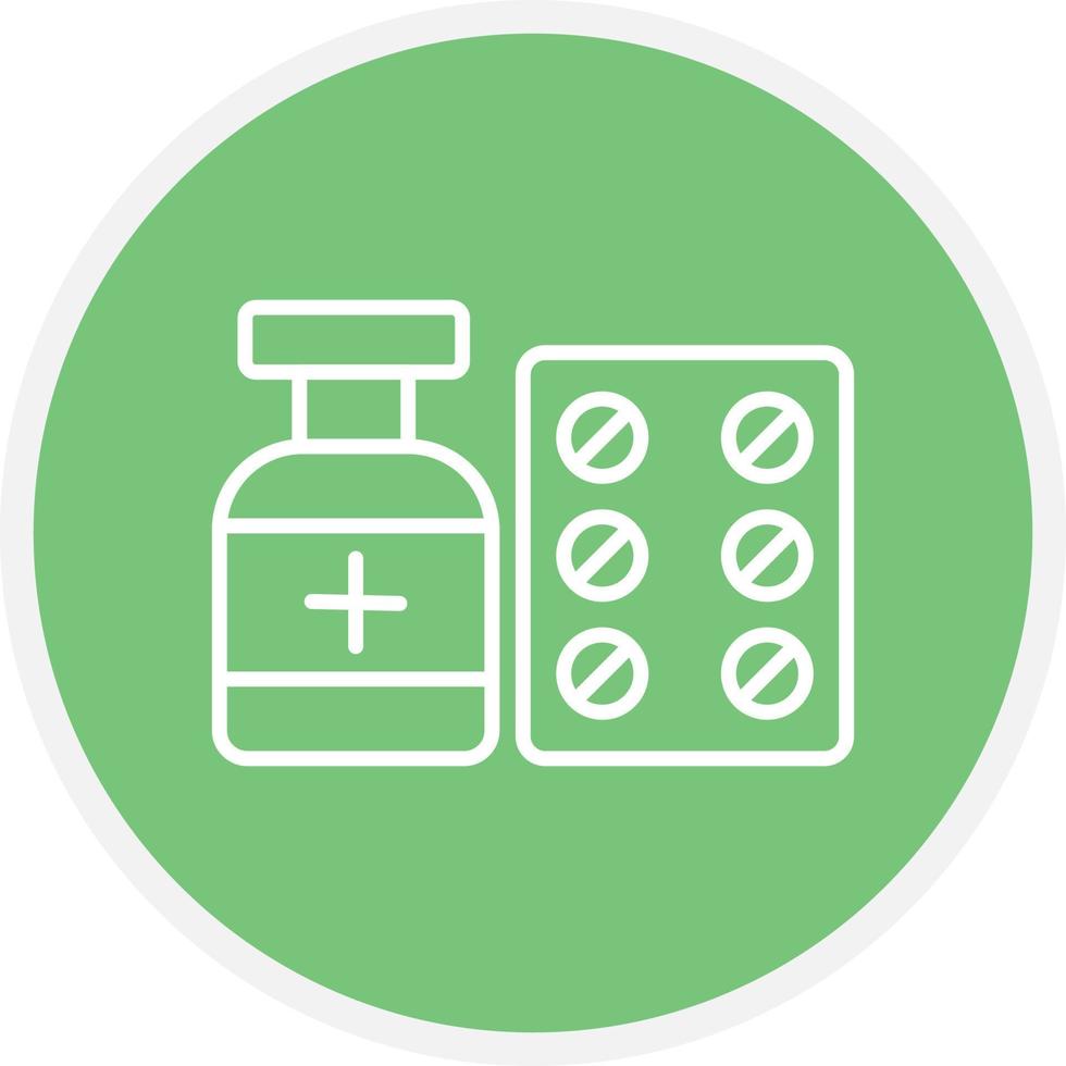 Medication Line Circle vector