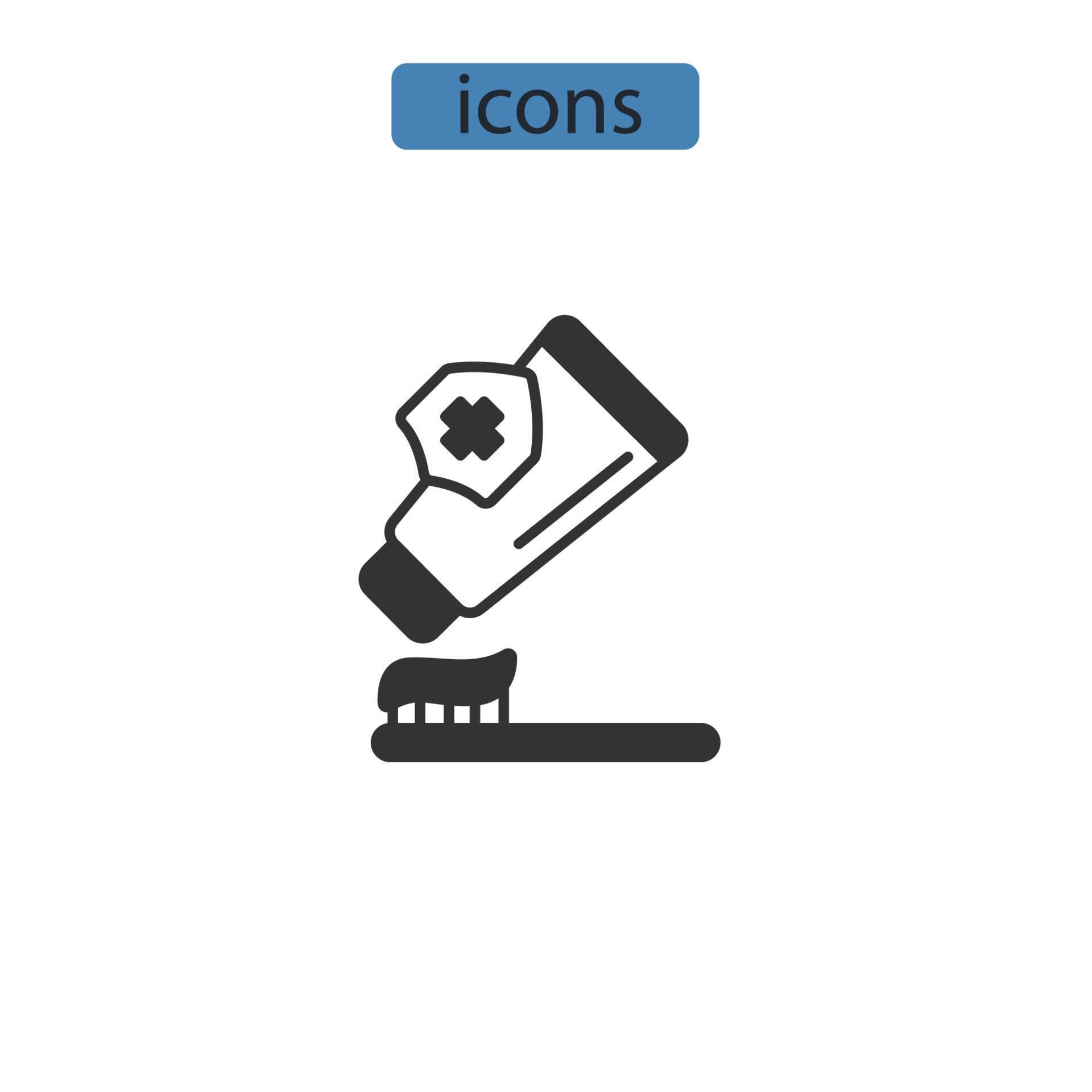 toothpaste icons symbol vector elements for infographic web 9842362