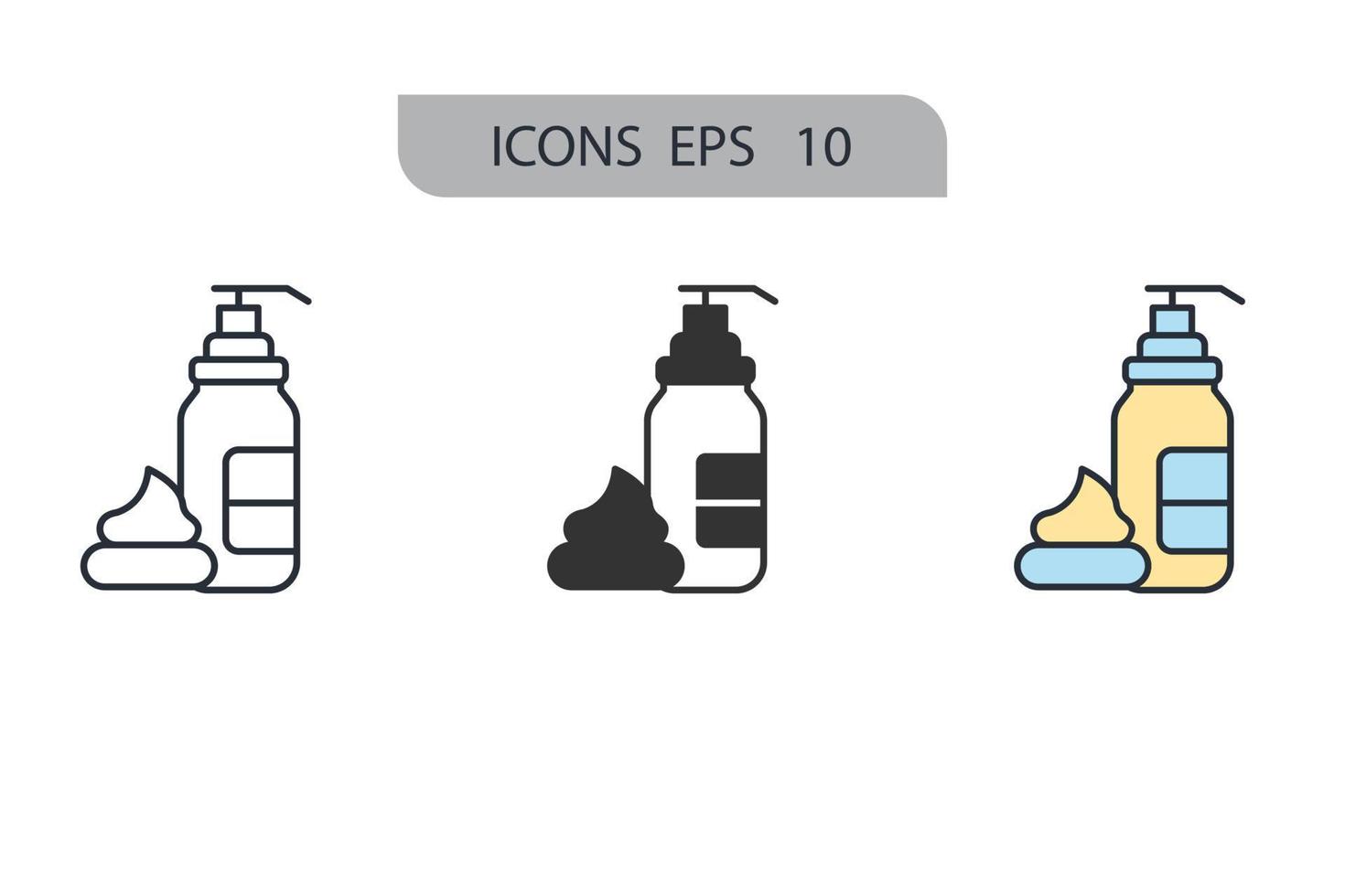 iconos de crema de afeitar símbolo elementos vectoriales para web infográfico vector