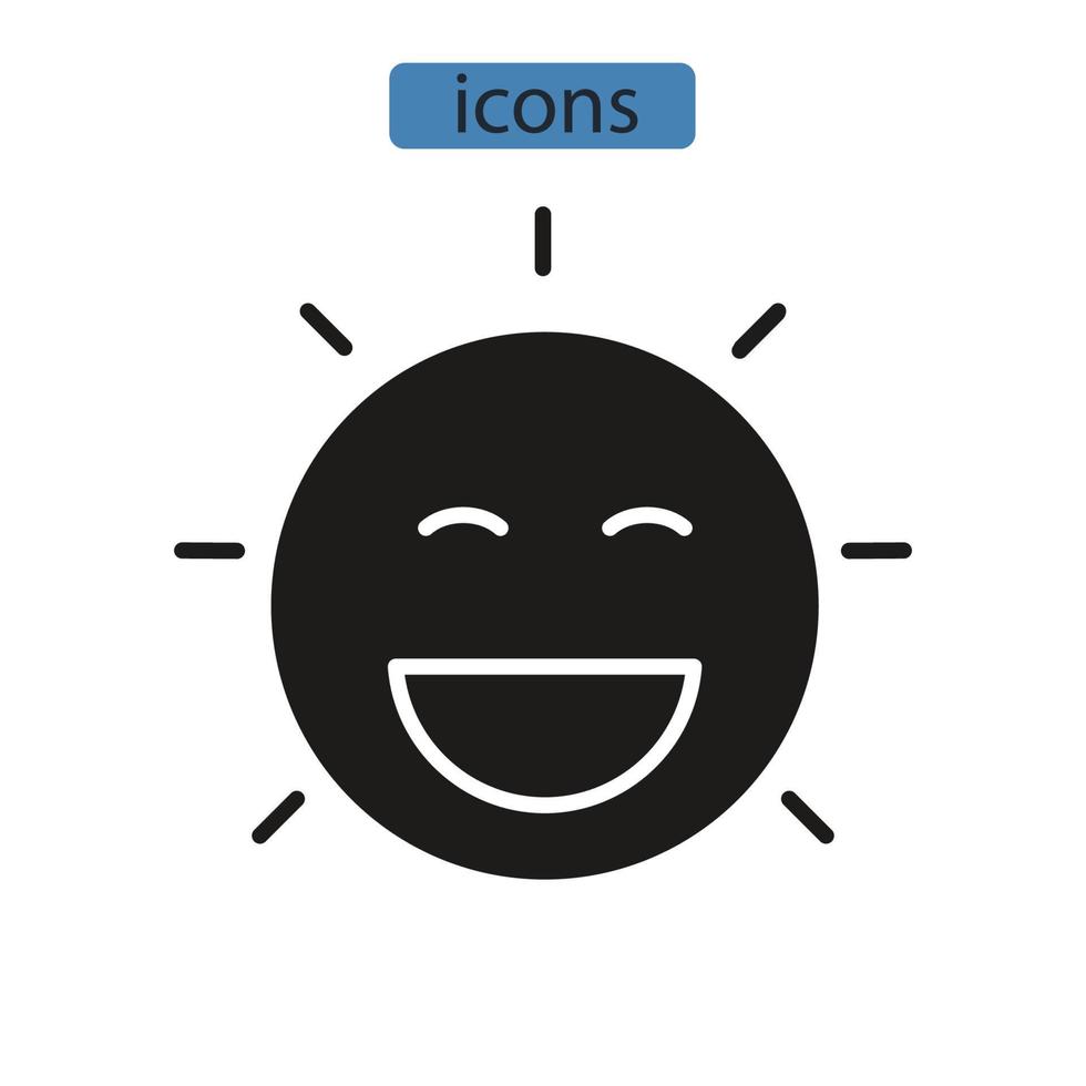 divertidos iconos símbolo elementos vectoriales para infografía web vector