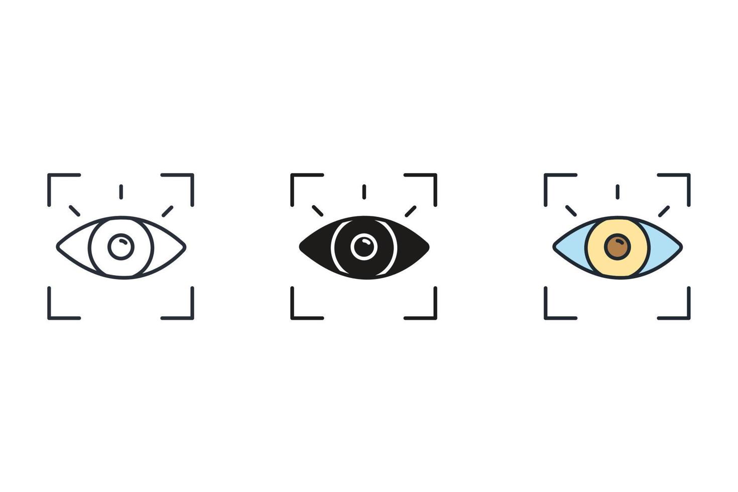 iconos de visión símbolo elementos vectoriales para web infográfico vector